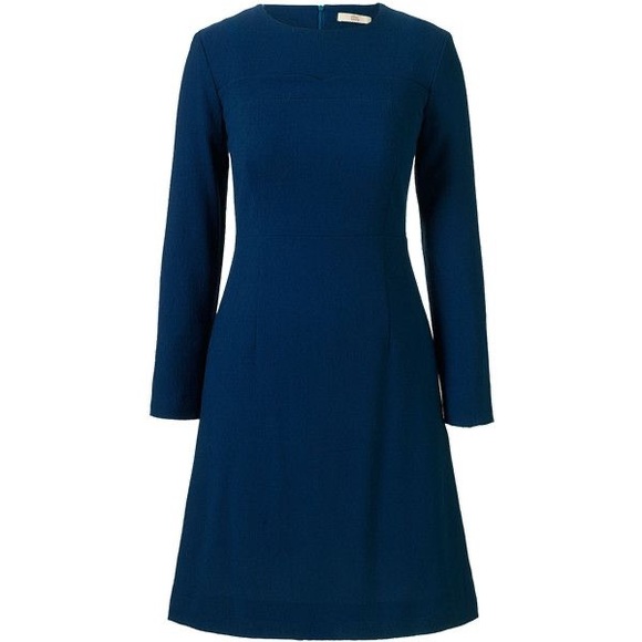 Orla Kiely Navy Wool Dress Size 2 - Picture 2 of 6